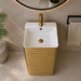 Gold Ceramic Pedestal Wash Basin