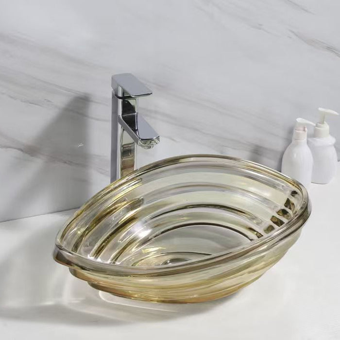 Gold Glass Table Top Wash Basin 