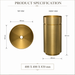 Gold Metal Pedestal Wash Basin with Storage 