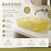 Gold Rectangle Transparent Glass Wash Basin