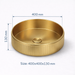 Gold Round Stainless Steel Wash Basin Size