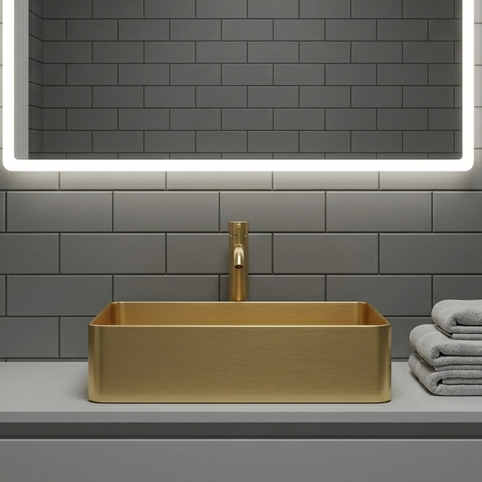 Gold Stainless Steel Wash Basin 