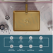 Gold Stainless Steel Wash Basin 