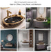 Gold and Black Vessel shape Table Top Basin 