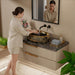 Gold and Black Vessel shape Table Top Basin 