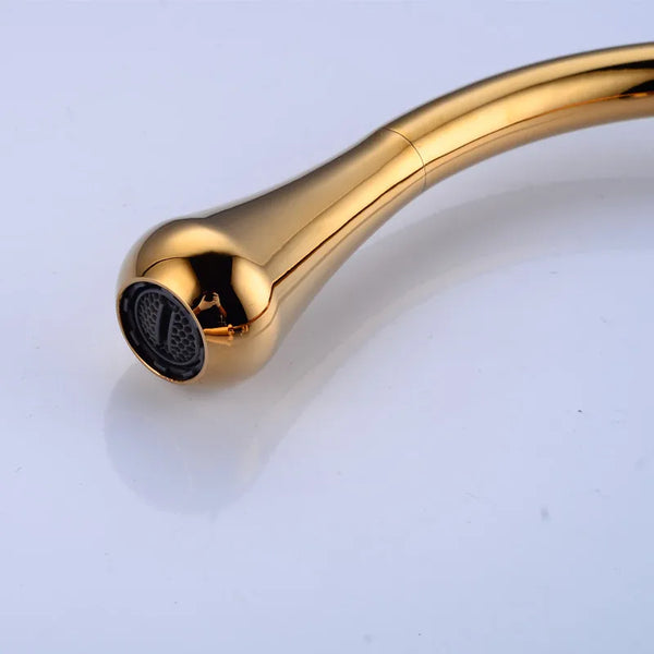 Floor-Mounted Basin Mixer Tap for pedestal Basin & Bath tub Gold