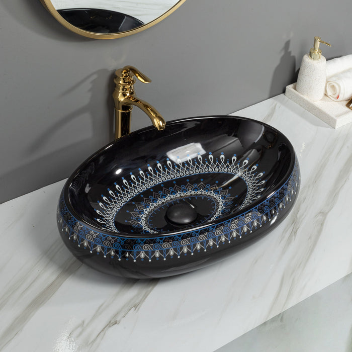 Premium Designer Table top/Counter top Wash Basin/Vessel sink (24x16x6 In)
