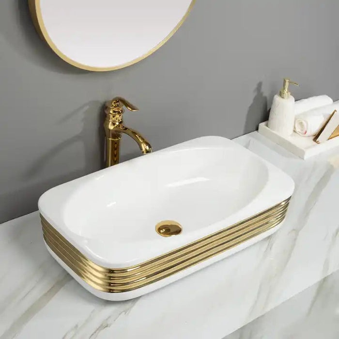 Premium Designer Table top/Counter top Wash Basin/Vessel sink (24x14x5.5 In)