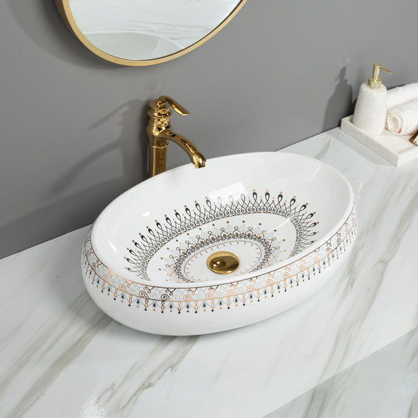 Premium Designer Table top/Counter top Wash Basin/Vessel sink (24x16x6 In)