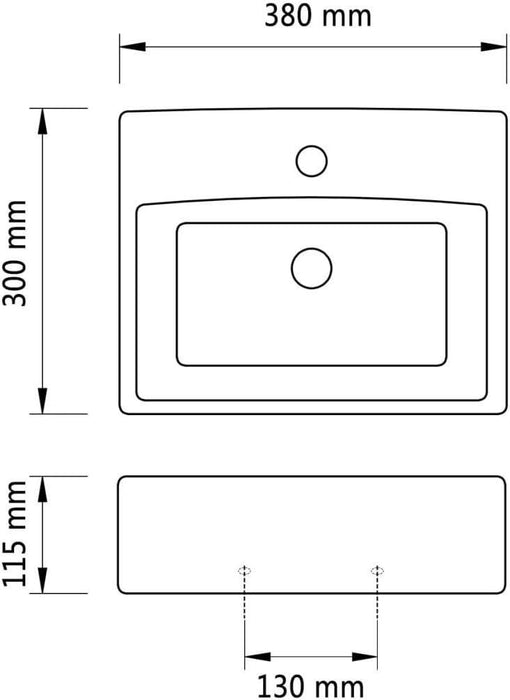 Hanging Wash Basin/Bathroom Sink Size