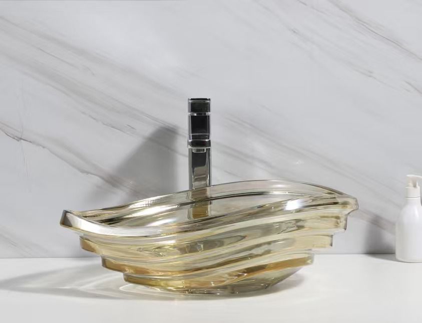 Glass Tabletop Basin (20x14.5x7 Inch)