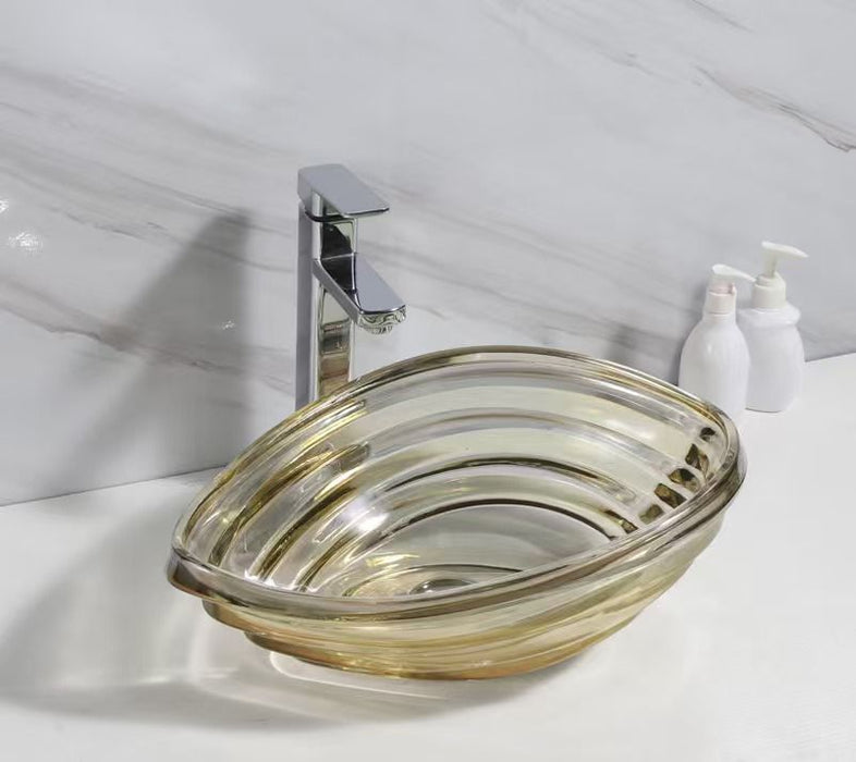 Glass Tabletop Basin (20x14.5x7 Inch)