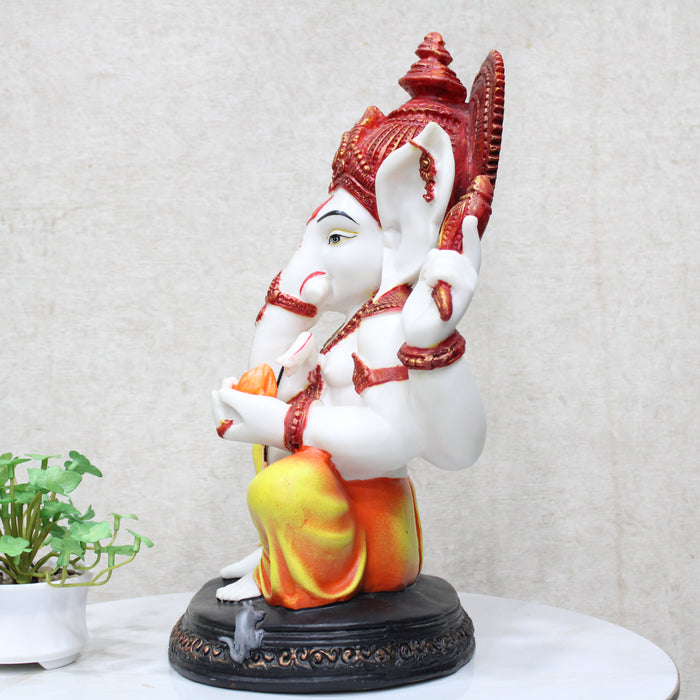 BASSINO Colorful Lord Ganesha seating Idol for home and office