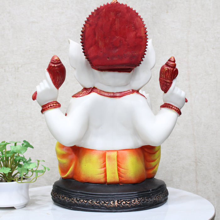 BASSINO Colorful Lord Ganesha seating Idol for home and office