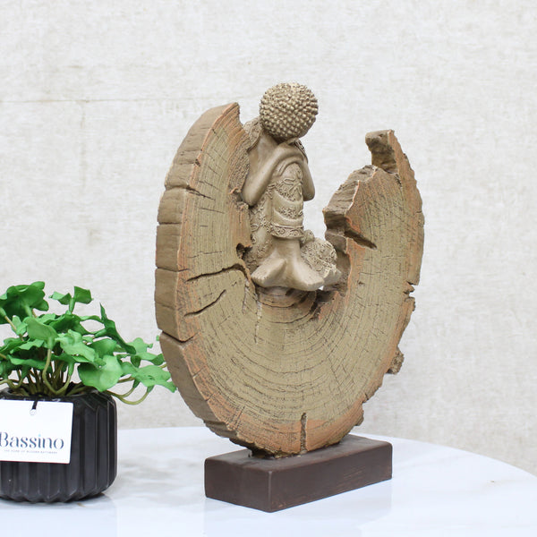 Unwind and embrace inner peace with our Crescent Zen Monk Sculpture. Handcrafted with intricate details, this sculpture serves as a calming reminder to find tranquility within. Made of high-quality materials for lasting beauty. BSP-8184-2  L 27 W 7 H 28