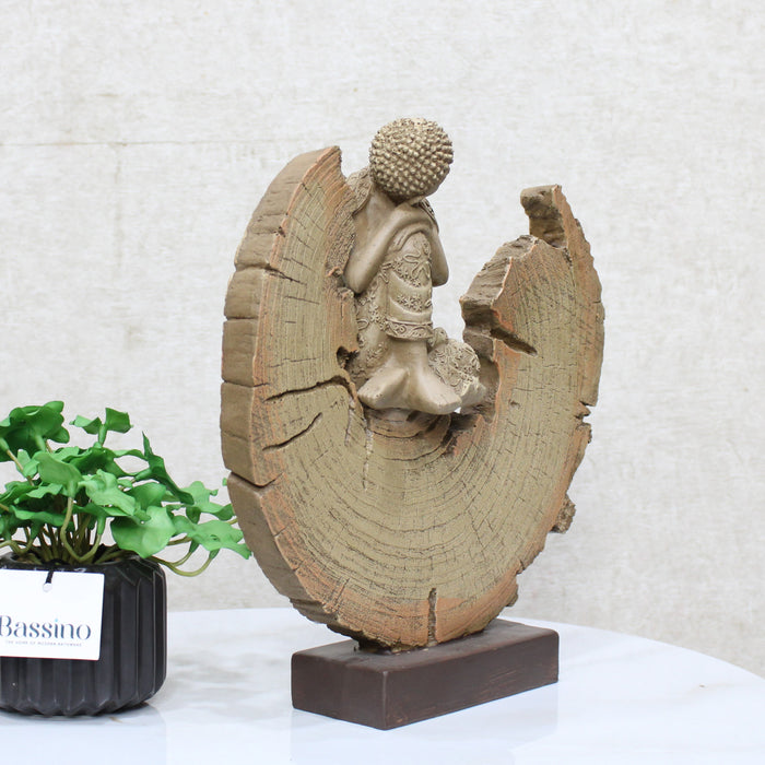 Unwind and embrace inner peace with our Crescent Zen Monk Sculpture. Handcrafted with intricate details, this sculpture serves as a calming reminder to find tranquility within. Made of high-quality materials for lasting beauty. BSP-8184-2  L 27 W 7 H 28