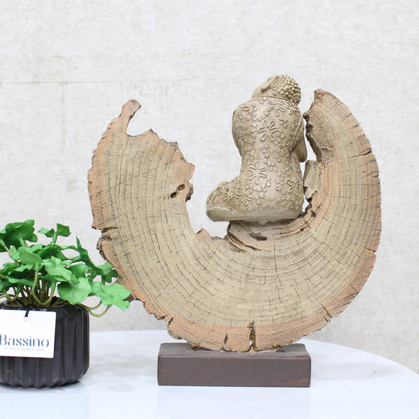 Unwind and embrace inner peace with our Crescent Zen Monk Sculpture. Handcrafted with intricate details, this sculpture serves as a calming reminder to find tranquility within. Made of high-quality materials for lasting beauty. BSP-8184-2  L 27 W 7 H 28