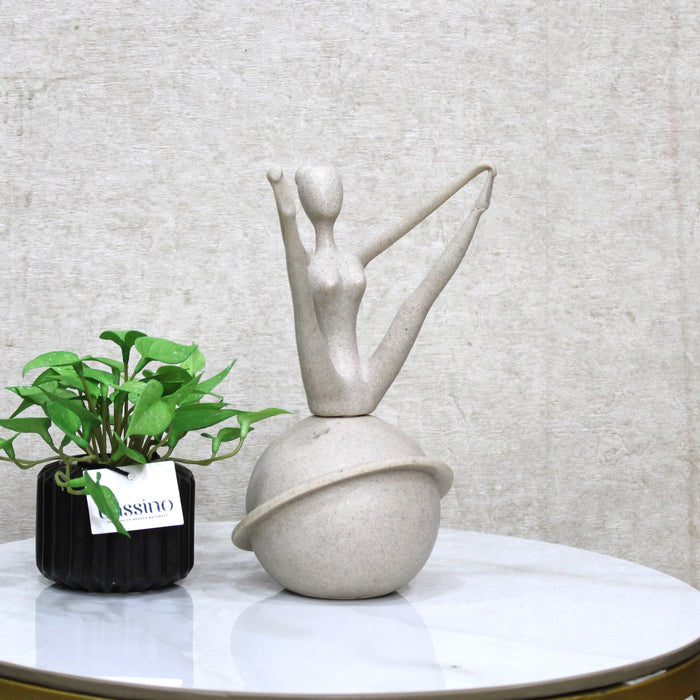 Flowing with Grace: Girl Practicing Yoga 6 Inch (BSP-8037)