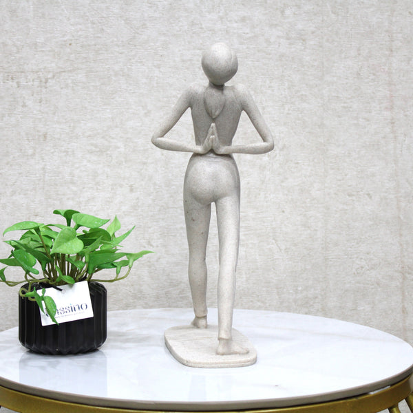 Elegant Fitness Sculpture – Female Figure in Active Stretch 15 Inch (Set of 1)