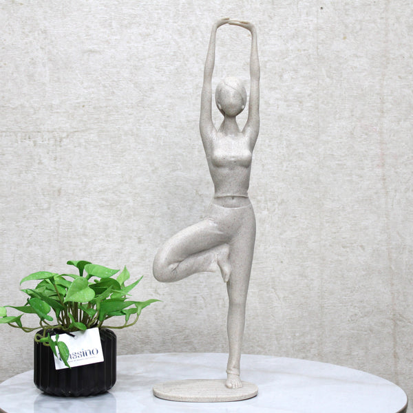 Elegant Fitness Sculpture – Female Figure in Active Stretch 15 Inch (Set of 1)