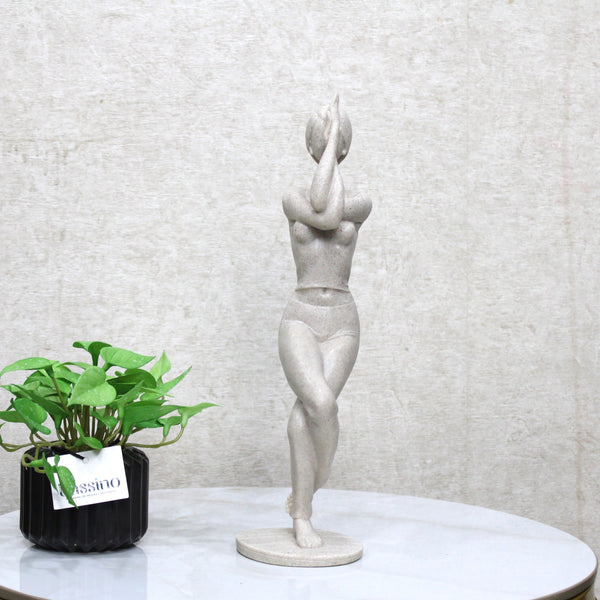 Elegant Fitness Sculpture – Female Figure in Active Stretch 15 Inch (Set of 1)