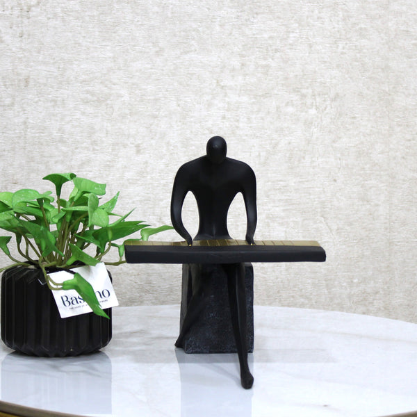 Abstract Pianist Sculpture – Modern Musician Figurine Decor 7 Inch (BSP-8244)