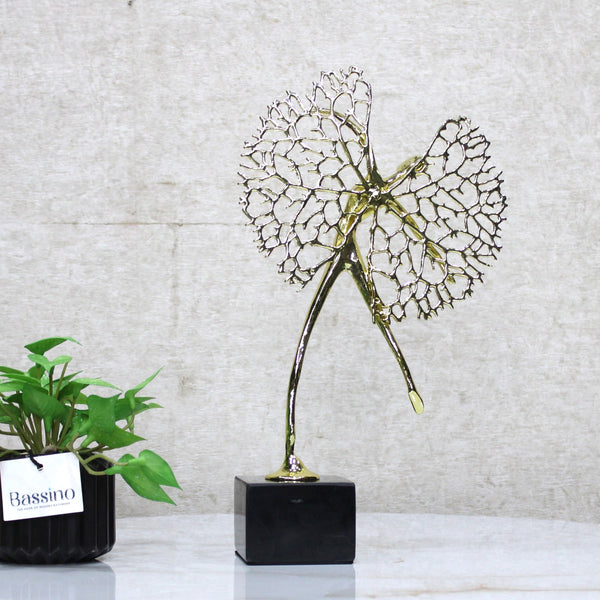 Modern Artistic Angel Figurine – Sculpture on Black Marble Base 13 Inch (BSP-8132)