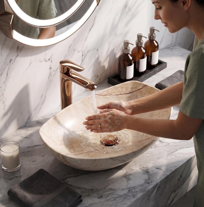 Ivory Matt Finish Table Top Wash Basin
