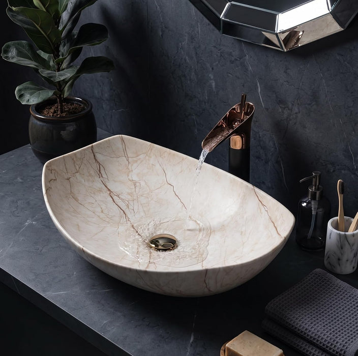 Ivory Matt Finish Table Top Wash Basin