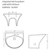 Kubica Wall Hung Wash Basin Size