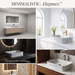 Light grey marble pattern ceramic rectangular table top wash basin 460x325x125 mm with rounded corners and horizontal ribbed exterior.