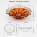 Luxury Amber Orange Crystal Glass Table Top Wash Basin – 420 × 420 × 130 mm