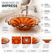Luxury Amber Orange Crystal Glass Table Top Wash Basin – 420 × 420 × 130 mm