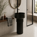 Luxury Floor Standing Black Marble Finish Wash Basin