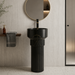 Luxury Floor Standing Black Marble Finish Wash Basin