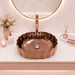 Luxury rose gold ceramic vessel wash basin for modern bathroom vanity by Bassino