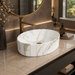 Marble Finish Designer Oval Countertop Bathroom Wash Basin 