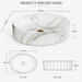 Marble Finish Designer Oval Countertop Bathroom Wash Basin 