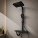 Matte Black Rain Shower System with Hand Shower