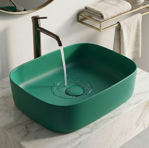 Matte Green Melamine Wash Basin 