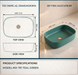 Matte Green Melamine Wash Basin Size
