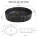 Matte Marble Finish Designer Oval Countertop Wash Basin 