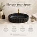 Matte Marble Finish Designer Oval Countertop Wash Basin 