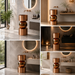 Metal Pedestal Wash Basin,size-16x16x33 Inch, Rose gold