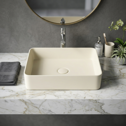 Modern Beige Melamine Wash Basin 