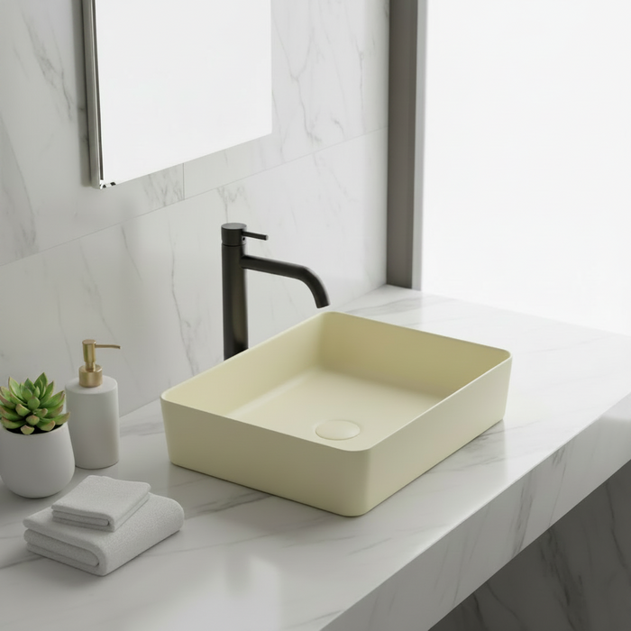 Modern Beige Melamine Wash Basin 