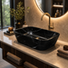 Modern Black Marble finish Countertop Wash Basin 