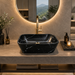 Modern Black Marble finish Countertop Wash Basin 