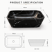 Modern Black Marble finish Countertop Wash Basin 