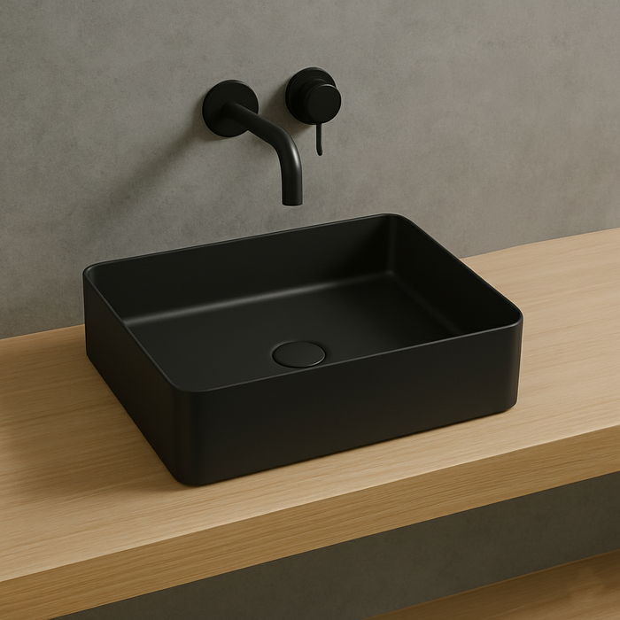 Modern Black Melamine Wash Basin